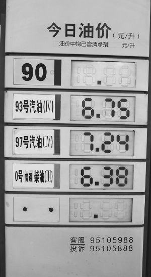 上饶油价一跌再跌 93#汽油跌至每升6.75元_新