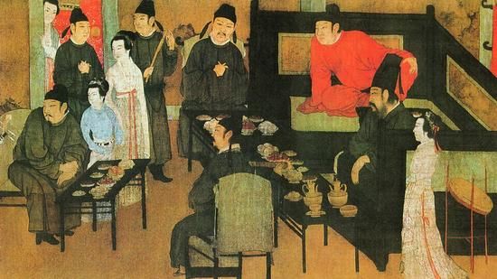 五代 韩熙载夜宴图中的注壶与注碗